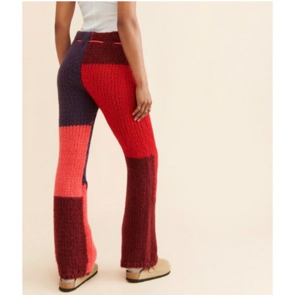 Anthropologie Saachi Chunky Knit Color  Colourful Pants L - Picture 3 of 6